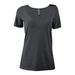 Platinum P504T Women's Tri-Blend Short Sleeve Scoop Neck Top in Charcoal Heather size Medium | Ringspun Cotton