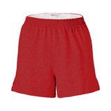 Soffe M037 Authentic Women's Junior Short in Team Red Heather size Small | Cotton Polyester
