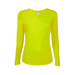 Delta 56535L Women's Dri 30/1's Performance Long Sleeve Top in Safety Green size XL | Ringspun Cotton