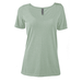 Platinum P504T Women's Tri-Blend Short Sleeve Scoop Neck Top in Sea Glass size Large | Ringspun Cotton