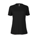 Platinum P512S Women's Slub Short Sleeve Crew Neck Top in Black size XL | Ringspun Cotton