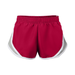 Soffe 081G Girls Team Shorty Short in Cardinal/Silver size Large | Polyester