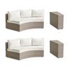 Pasadena Tailored Furniture Covers - Modular, 5 pc. Sofa Set Individual Covers, Gray - Frontgate