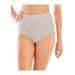 Plus Size Women's Full-Cut-Fit Stretch Cotton Brief DF2324 by Bali in Grey Sky Heather (Size 10)