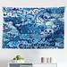 East Urban Home Ambesonne Urban Graffiti Tapestry, Xenomorph Alien & Skull On Aquatic Shaded Street Art | 30 H x 45 W in | Wayfair