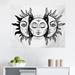 East Urban Home Ambesonne Moon Tapestry, Monochrome Sun & Moon Pattern Oriental Image Culture Inspired Design Print | 23 H x 28 W in | Wayfair