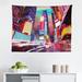 East Urban Home Ambesonne NYC Tapestry, Extremely Colorful Night View In Famous Times Square New York Urban Theme Photo | 23 H x 28 W in | Wayfair