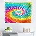 East Urban Home Ambesonne Rainbow Tapestry, Digital Spiral Vortex Vibrant Rainbow Colored Sixties Ikat Psychedelic Pattern | 23 H x 28 W in | Wayfair