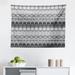 East Urban Home Ambesonne Grey Tapestry, Nordic Snowflake Knit Patterns Scandinavian Motifs Traditional & Modern Print | 23 H x 28 W in | Wayfair