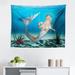 East Urban Home Ambesonne Mermaid Tapestry, Graphic Of A Mermaid In Tropical Ocean Creature, Fabric Wall Hanging Decor For Bedroom Living Room Dorm | Wayfair