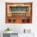 East Urban Home Ambesonne Vintage Tapestry, Retro Antique Radio Music Player Enjoyment Holiday Theme Art Print | 23 H x 28 W in | Wayfair