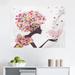 East Urban Home Ambesonne Butterflies Tapestry, Girl A Heart Of Enjoying Blossoms Summertime Fantasy Happy Animal Print | 23 H x 28 W in | Wayfair