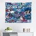 East Urban Home Ambesonne Modern Tapestry, Teenager Style Image Street Wall Graffiti Graphic Colorful Design Art Print | 23 H x 28 W in | Wayfair