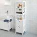 Latitude Run® Guidotti 11.81" W x 56.69" H x 11.81" D Linen Cabinet Manufactured Wood in White | 56.69 H x 11.81 W x 11.81 D in | Wayfair