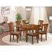Winston Porter Agesilao Butterfly Leaf Solid Wood Rubberwood Dining Set Wood/Upholstered in Brown | 30 H in | Wayfair