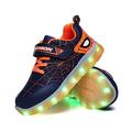 YUNICUS Toddler Boy Light Up Shoes - Led Shoes, Led Light up Shoes for Toddles, Boys, Girls and Kids Blue Orange