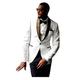 Men's White 2 PC Slim Fit Men Suit Shawl Lapel One Button Blazer Weddding Tuxedo White 44/38