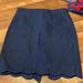 J. Crew Skirts | J By J Crew Navy Blue Scalloped Edge Skirt Size 0 | Color: Blue | Size: 0
