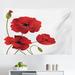 East Urban Home Floral Tapestry, Poppy Flowers Vivid Petals Buds Pastoral Purity Mother Earth Nature Design | 30 H x 45 W in | Wayfair