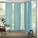 Latitude Run® Jarret Solid Room Darkening Indoor/Outdoor Tab Top Single Curtain Panel Polyester in Green/Blue | 95 H in | Wayfair