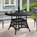 Charlton Home® Starcher Wicker Dining Table Wicker/Rattan in Black | 29.5 H x 44.5 W x 44.5 D in | Outdoor Furniture | Wayfair