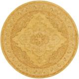 Yellow 72 x 0.4 in Area Rug - Charlton Home® Eaddy Oriental Handmade Tufted Wool Bright/Metallic Gold/Butter Area Rug Wool | 72 W x 0.4 D in | Wayfair