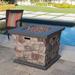 17 Stories Wayland 24" H x 30" W Stone Propane Outdoor Fire Pit Table Stone in Brown/Gray | 24 H x 30 W x 30 D in | Wayfair