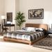 Baxton Studio Haines Modern Walnut Brown Finished Wood Queen Size Platform Bed - Wholesale Interiors MG-0050-Ash Walnut-Queen