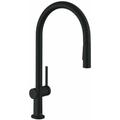 Hansgrohe - M54 - Mitigeur d'évier Talis avec douchette extractible, noir mat 72800670