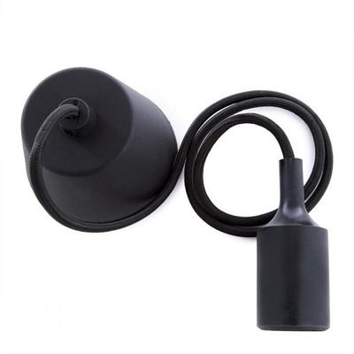Lampenhalter E27 Kabel - Rosette Schwarz Image
