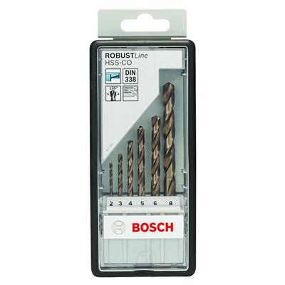 BOSCH 6-tlg. Metallbohrer-Set »HSS-Co Robust Line« silber