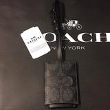 Coach Accessories | (Unisex) Coach - Luggage Tag In Signature Canvas | Color: Black | Size: Os