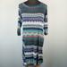 Anthropologie Dresses | Knit Patterned Shift Dress By Puella, Small | Color: Black/Blue | Size: S