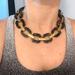 J. Crew Jewelry | J. Crew Tortoise And Gold Chain Linked Necklace | Color: Gold/Tan | Size: Os