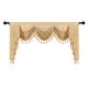 ELKCA Thick Chenille Window Curtains Valance for Living Room Luxury Gold Room Curtain Valance,Rod Pocket (W98inch,1 Panel)