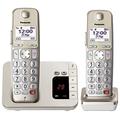 Panasonic KX-TGE262GN Cordless Phone with Answering Machine (Up to 1,000 Phone Numbers, Clear Font Size with High Contrast, Extra Loud Hands-Free Hands-Free Calling)