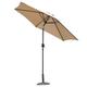 Angel Living 2.7m Garden Umbrella Parasol with 10kg Garden Parasol Base (Beige)