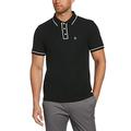 ORIGINAL PENGUIN Men's Earl Short Sleeve Polo Shirt, True Black/White Basic, S