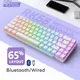 RK68(RK855)/RK71 RVB Sans Fil 65% Clavier Mécanique Compact 68/71 Clés 60% Bluetooth Chaud Swappble