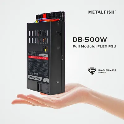 METALFISH – alimentation modulaire Flex 500W petit ordinateur 1U PSU Flex-ATX 500W pour ITX Compact