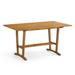 Small Teak Tailored Furniture Covers - Petite Rectangular Dining Table, Gray - Frontgate