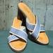 Coach Shoes | Coach Blue Signature Sandals | Color: Blue/Tan | Size: 9