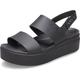 Crocs womens Brooklyn Low Wedge Wedge Sandal, Black/Black, 39/40 EU