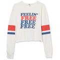 BILLABONG Women's Feelin Free Boxy Long Sleeve Tee T-Shirt, Cool Whip, Medium