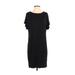 Gap Casual Dress - Shift Crew Neck Short Sleeve: Black Print Dresses - Women's Size X-Small