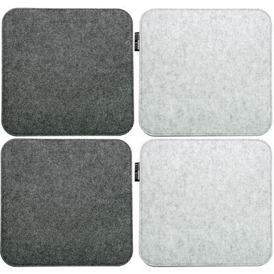 4 Eckige Filz Sitzkissen 35x35cm 8mm Stuhlkissen Leichte Sitzauflage Filzkissen Image