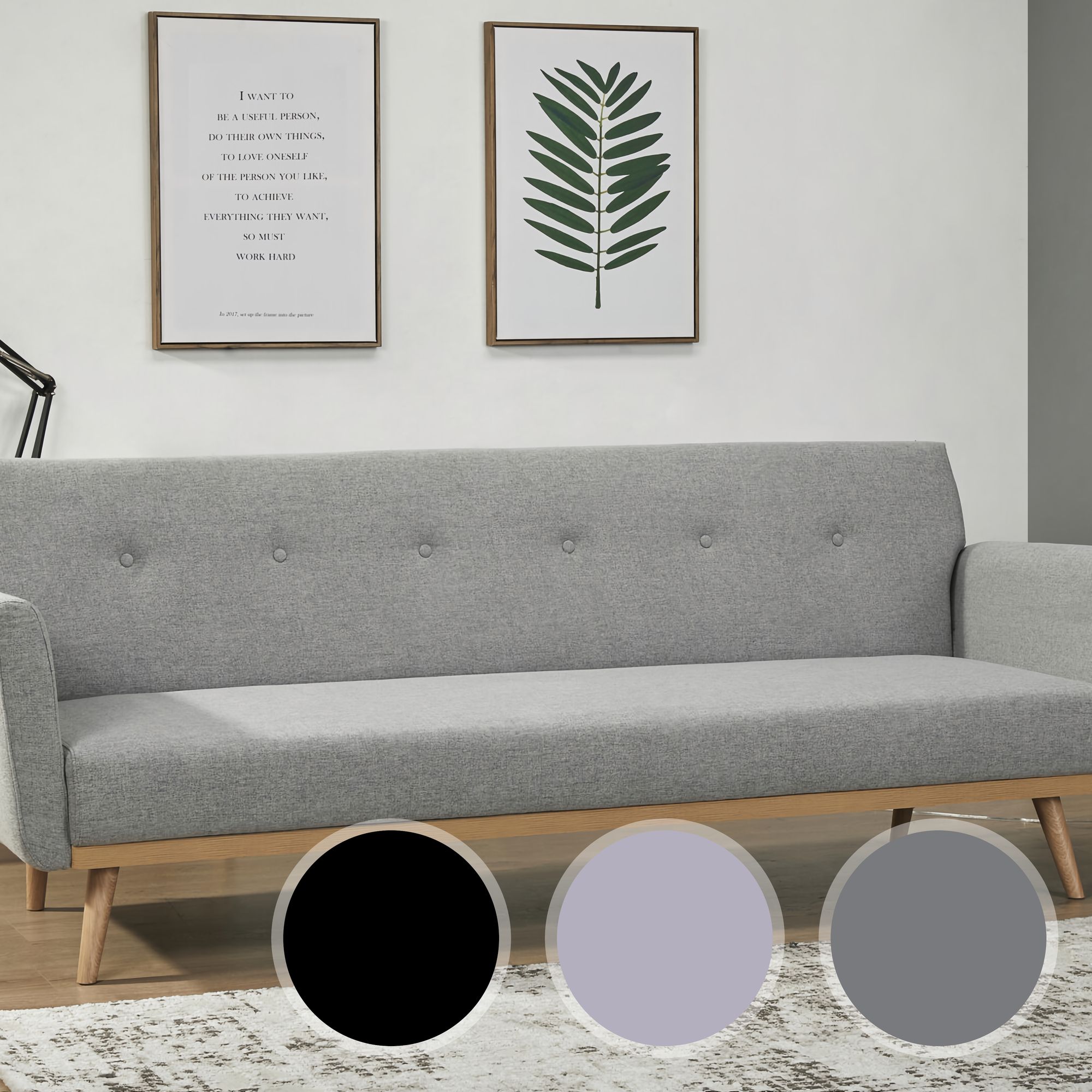 SalesFever »Kiana« Schlafsofa Schwarz