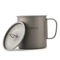 Camping tasse en titane 450 ml tasse en titane Camping tasse ménage militaire tourware ustensiles de