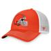 Men's Fanatics Branded Orange/White Cleveland Browns Fundamental Trucker Unstructured Adjustable Hat