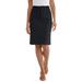 Plus Size Women's True Fit Stretch Denim Short Skirt by Jessica London in Black (Size 24)